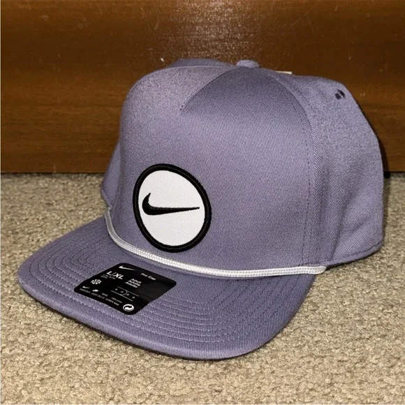 Nike Pro Structured Futura Golf Rope Hat Cap L/XL Purple Dri Fit Center Swoosh - Picture 2 of 5